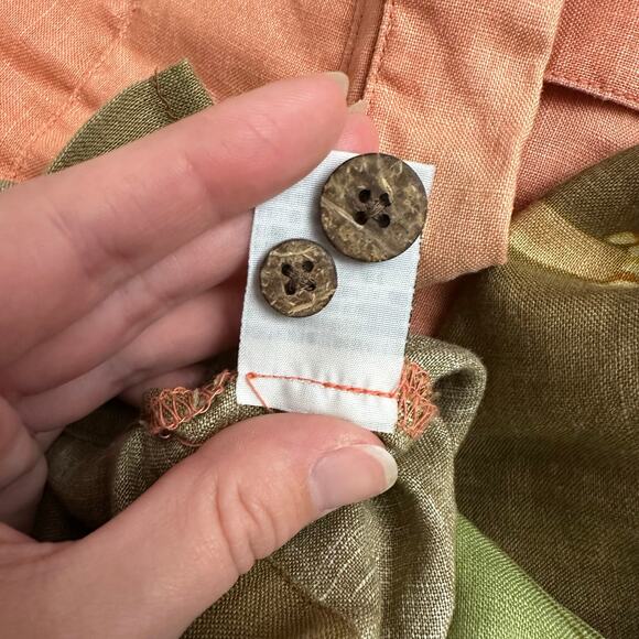 Tommy Bahama Men’s XXL 100% Linen Hawaiian Camp Shirt Hula Girl Palm Tree Print - Picture 10 of 10